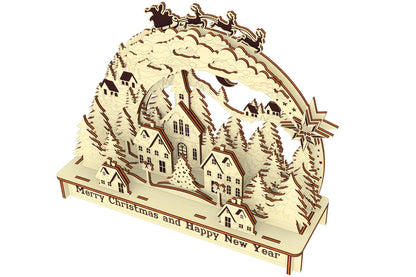 Downloadable and easy-to-assemble laser cut file for Christmas arch.