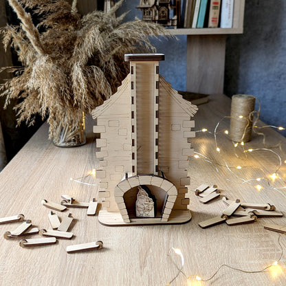 Countdown Advent Calendar - Fireplace with chimney