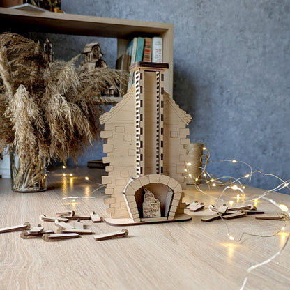 Countdown Advent Calendar - Fireplace with chimney