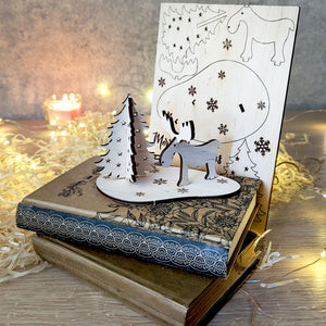 Christmas gift card with deer