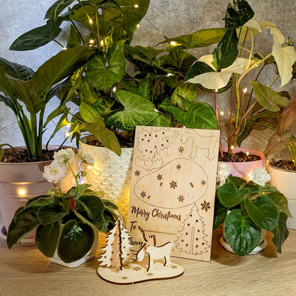 Christmas gift card with deer