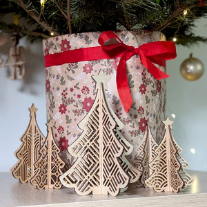 Patterned Christmas trees