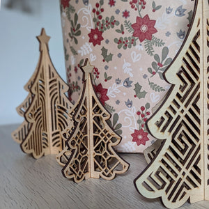 Patterned Christmas trees