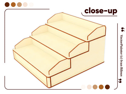 Laser cut plywood Display Stand - Enhance your product presentations with this stylish design