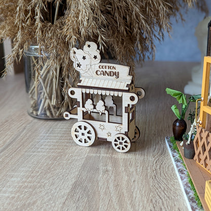 Cotton Candy Cart Ornament & Miniature