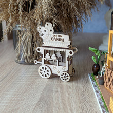 Load image into Gallery viewer, Cotton Candy Cart Ornament &amp; Miniature
