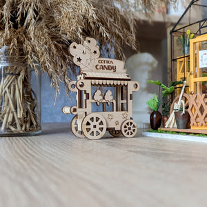 Cotton Candy Cart Ornament & Miniature