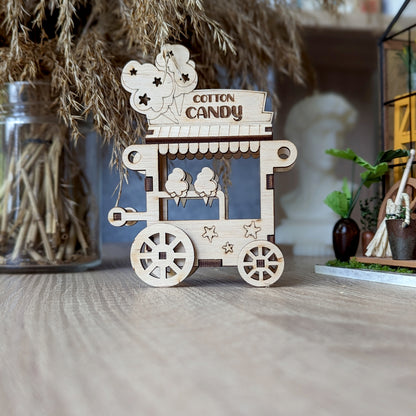 Cotton Candy Cart Ornament & Miniature