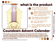 Load image into Gallery viewer, Digital download: Detailed laser cut plan for Countdown Advent Calendar project
