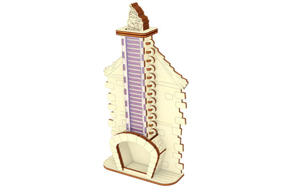 Detailed laser cut file: Countdown Advent Calendar with numbered shelves