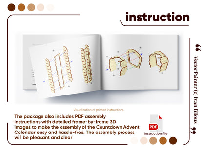 Get the Countdown Advent Calendar laser cut plan in DXF format with detailed instructions