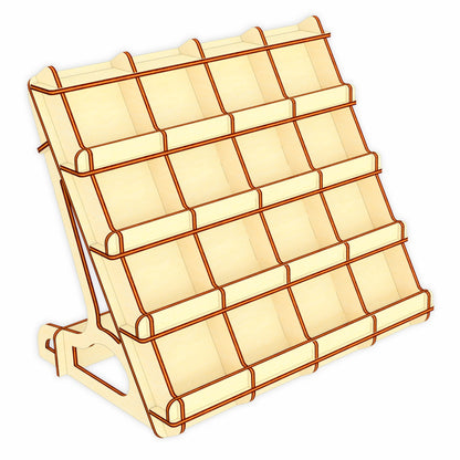 Laser cut counter stand design on plywood