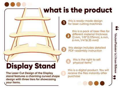 Curved shape Display Stand