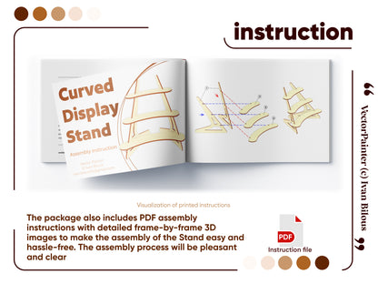 Curved shape Display Stand