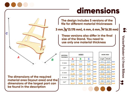 Curved shape Display Stand