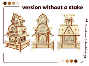 Garden Magic House laser cut design with optional stakes