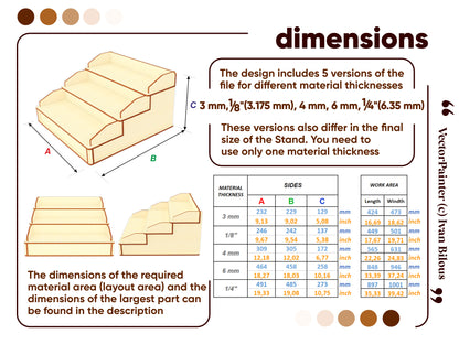 DXF file for laser cutting a Display Stand - Create professional displays effortlessly