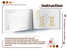 Load image into Gallery viewer, 3-tiered tray: versatile laser cut project for home decor with Instruction
