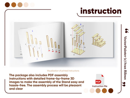 DIY tiered display stand: laser cut design for plywood