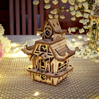 Set of 5 Small Garden Stakes Houses