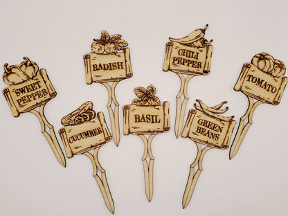 Fairy Garden Stakes Set - Laser Cut File SVG & DXF