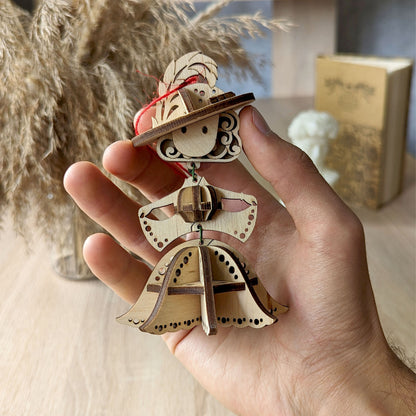 Detailed laser cut plan for fairy ornament in SVG format.