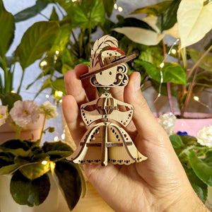 Fairy ornament: versatile laser cut project for decoration.