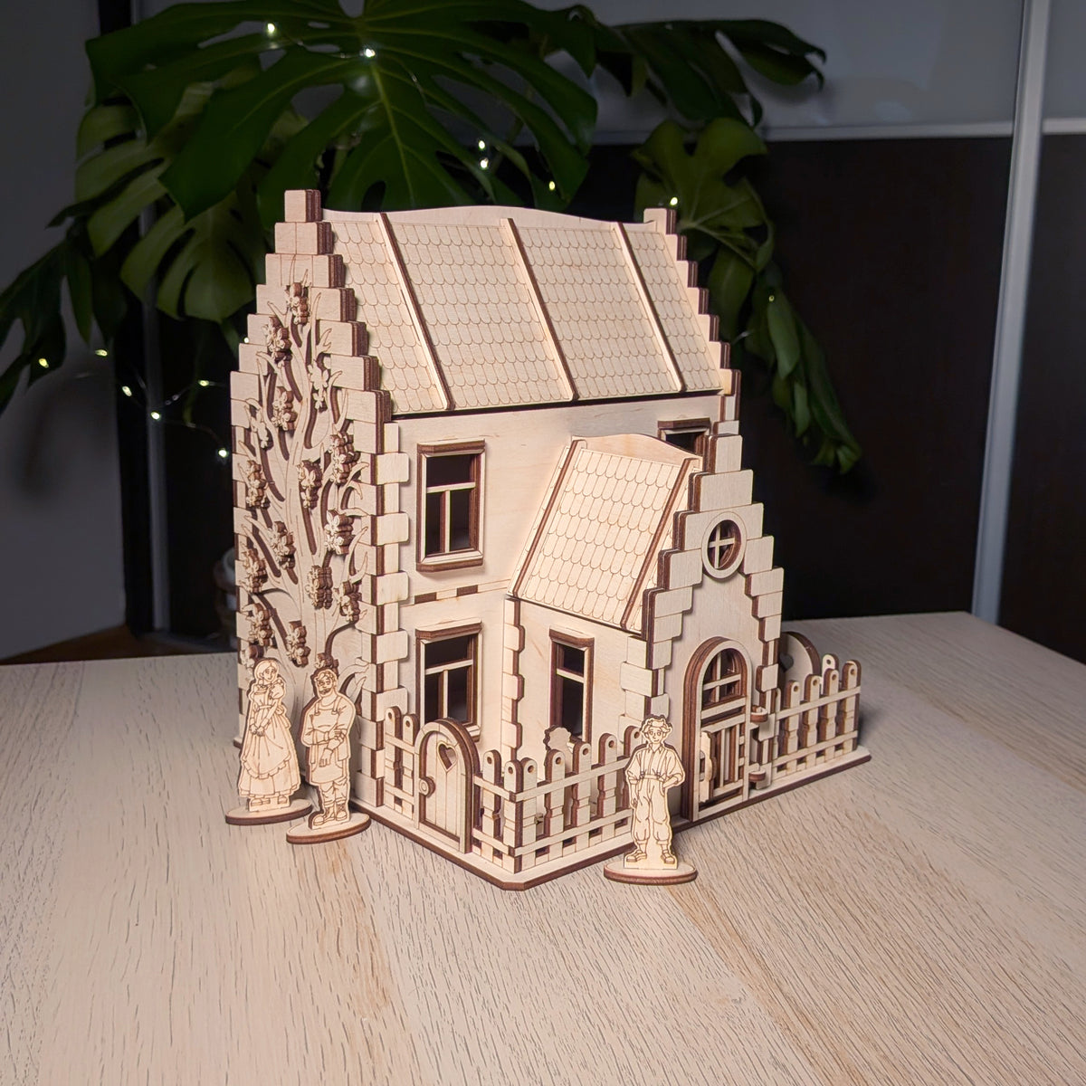 Family House Laser Cut File - Plywood Model Plan with Assembly ...