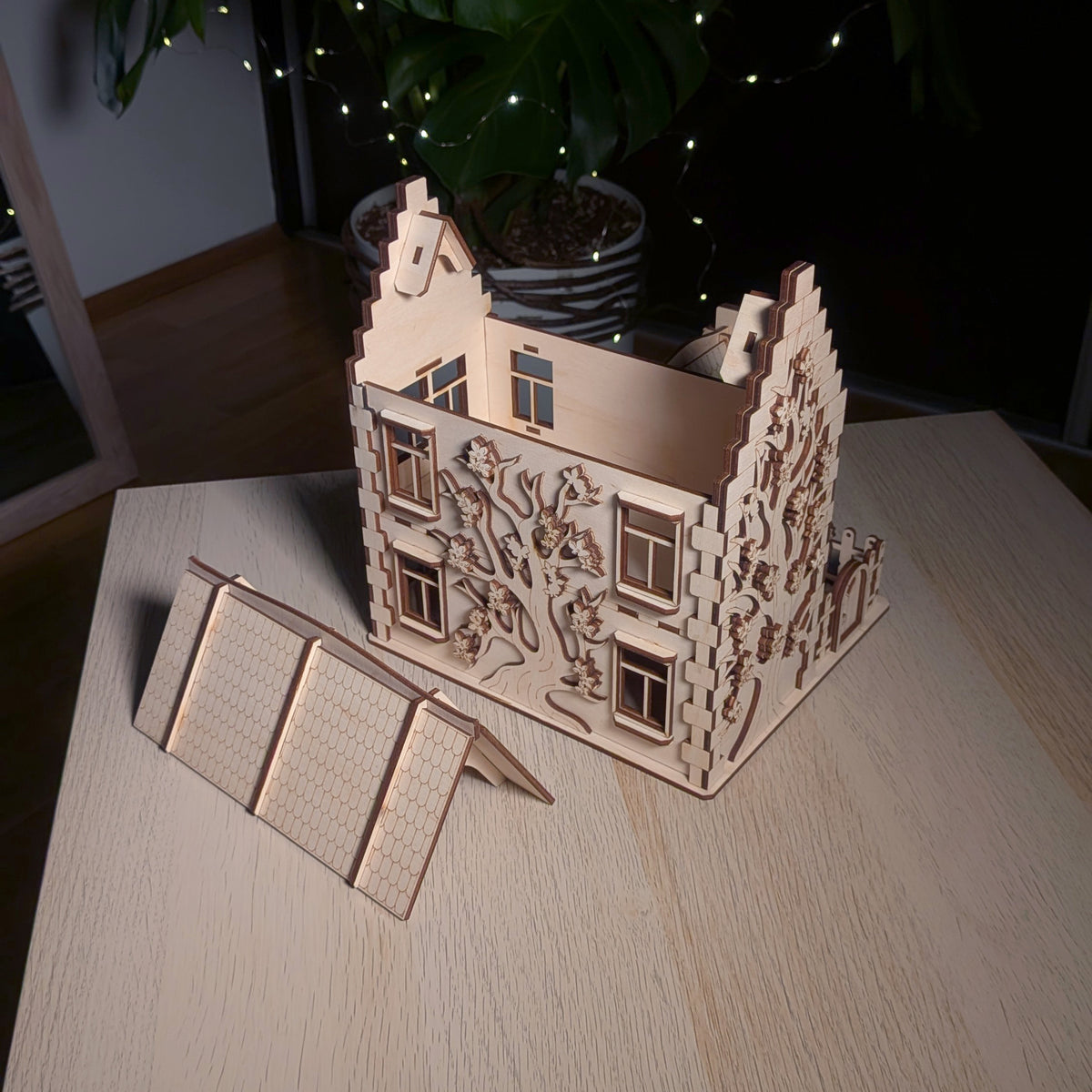 Family House Laser Cut File - Plywood Model Plan with Assembly ...