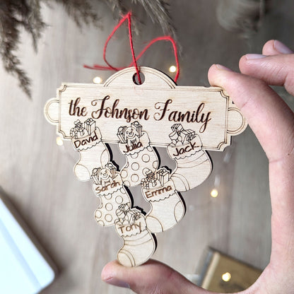 Family Ornament - Custom Christmas Socks