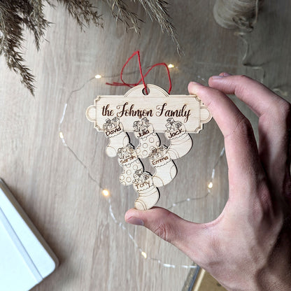 Family Ornament - Custom Christmas Socks