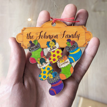 Family Ornament - Custom Christmas Socks