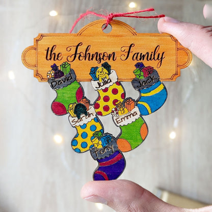 Family Ornament - Custom Christmas Socks