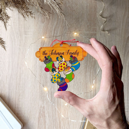 Family Ornament - Custom Christmas Socks