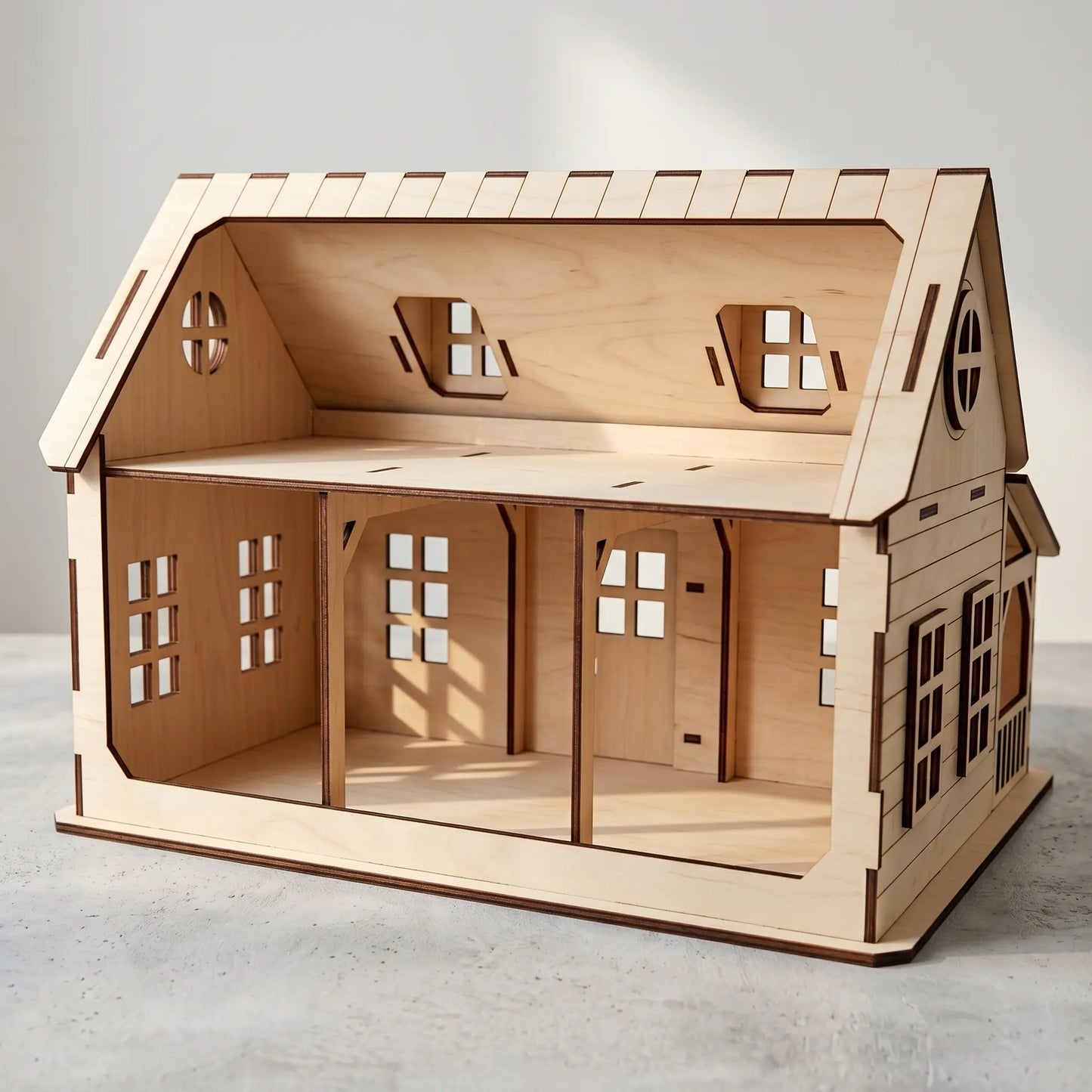 Dollhouse Farmhouse Building - Laser Cut File