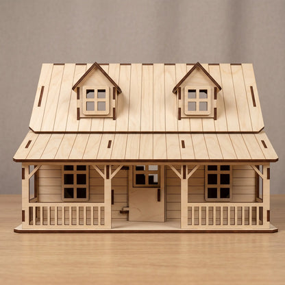 Dollhouse Farmhouse Building - Laser Cut File