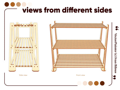 DIY Display Stand: laser cut design for plywood