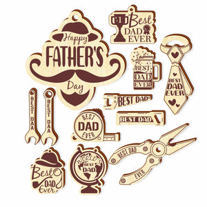 Father Day keychains, laser cut for laser cutting machines