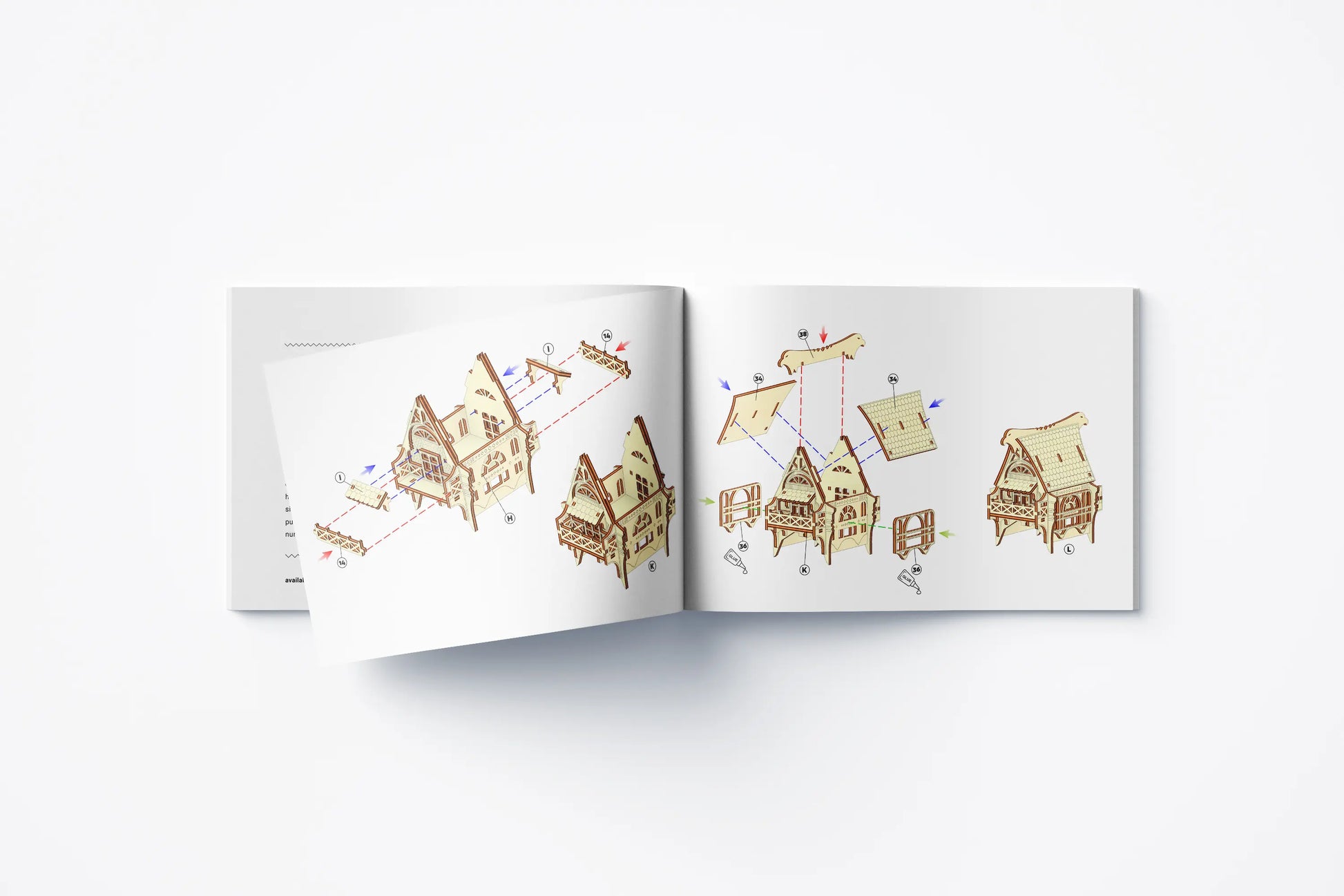 Assembly instruction of Garden Gnome House laser cut design