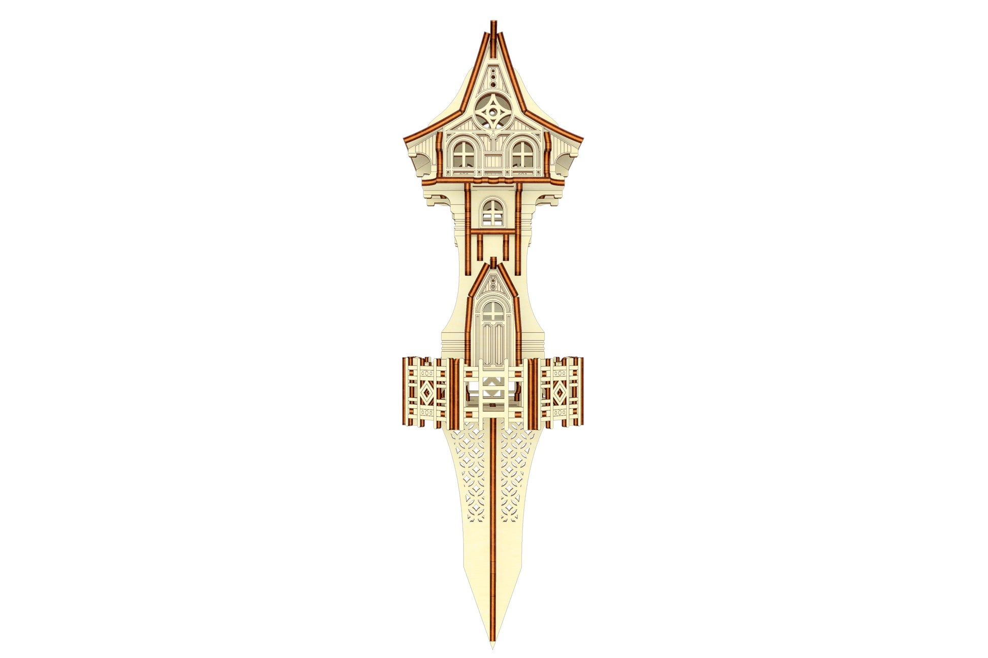 Download SVG file for Garden Magic Tower laser cutting