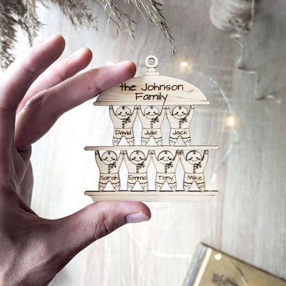 Gingerbread Man Christmas Family ornament