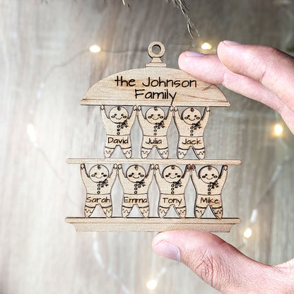 Gingerbread Man Christmas Family ornament