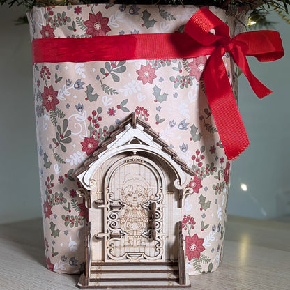 Christmas Elf Girl Door