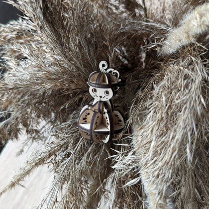 Halloween Cat in the Pumpkin Ornament