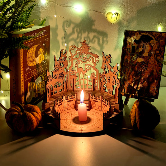 Halloween Shadow Lamp SVG Laser Cut File
