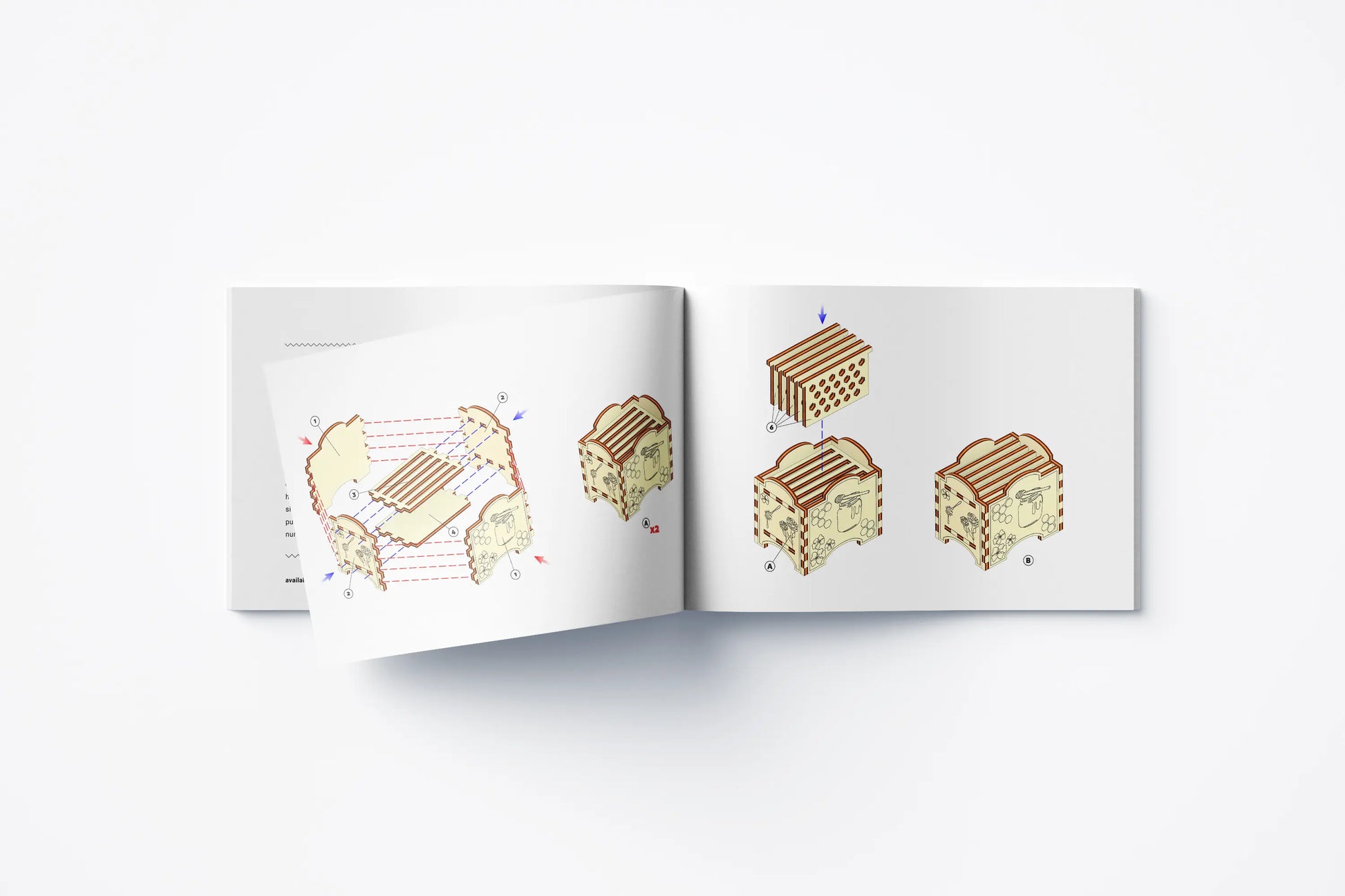 Laser Cut Honey Bee Hive - Miniature Hive with Removable Honeycombs and Exquisite Honeybee-inspired Artwork Instructions