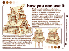 Load image into Gallery viewer, Laser cut wooden model of a Garden Gnome House, perfect for adding a touch of magic to your decor.
