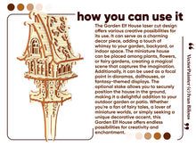 Load image into Gallery viewer, Laser cutting template for the Garden Elf House with attics and plants
