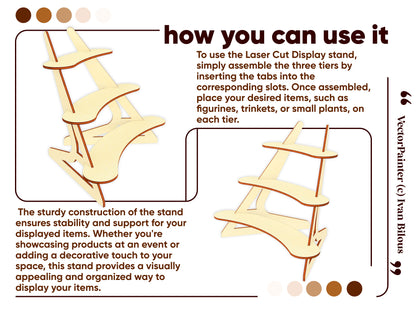 Curved shape Display Stand