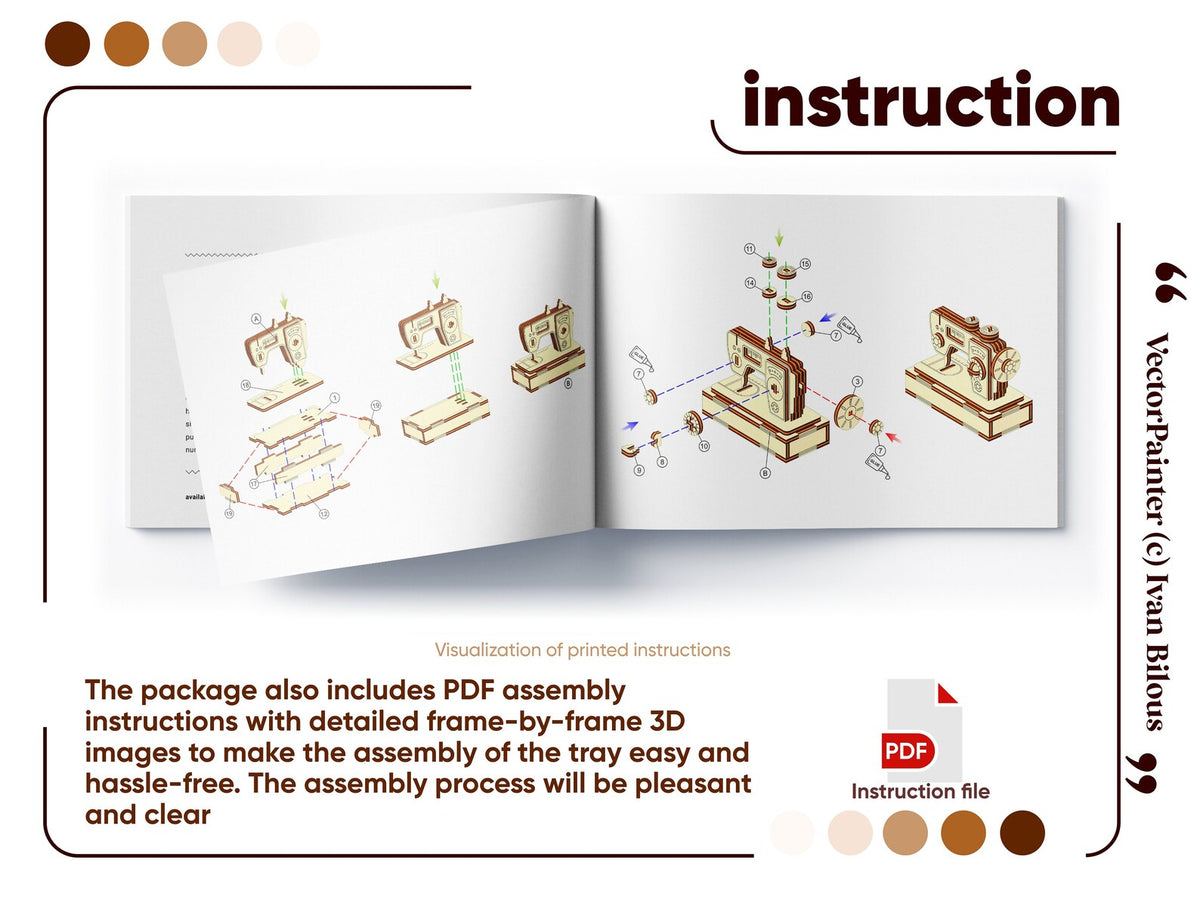 Máquina de coser moderna - Archivo de corte láser SVG y DXF